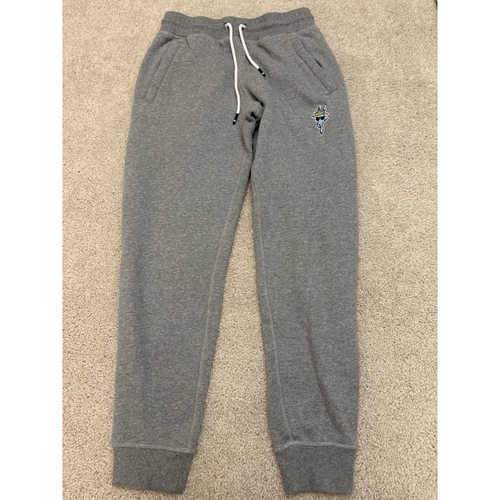 GOAT USA Mens Joggers Gray Fleece Sweatpants Embroidered Logo Size Small